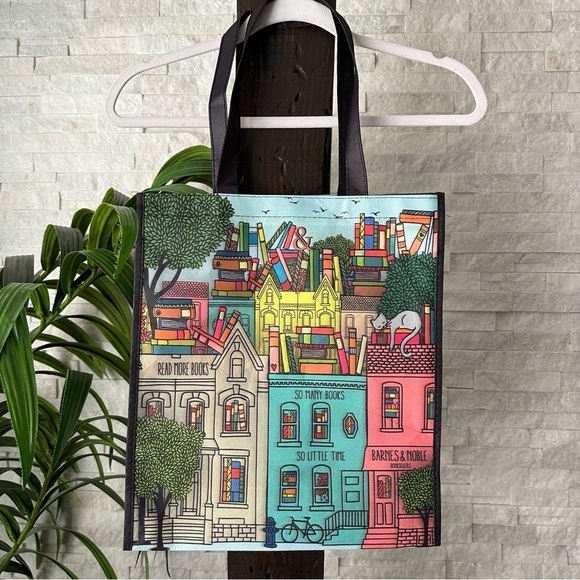 Barnes & Noble Handbags - BARNES & NOBLE “Booktown” Book Lover Eco Multicolor Tote